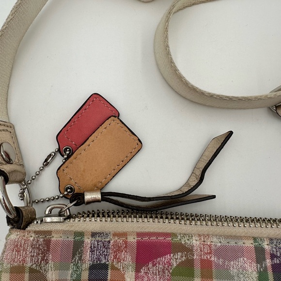 Coach Poppy Madras Plaid Sequined Signature Crossbody - Picture 5 of 10